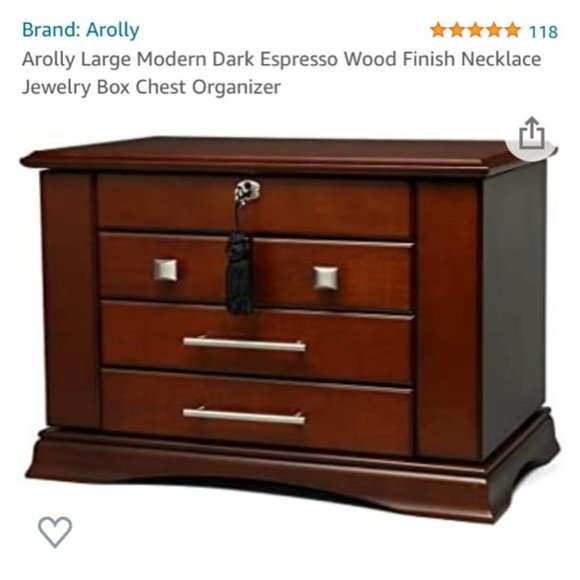 Jewelry Box Chest Organizer - Picture 5 of 6